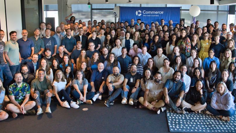 Commerce teammates in a group photo